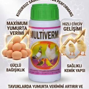 Multiverm - Gelişim Büyüme Yumurta Verimi Artırma Multivitamin