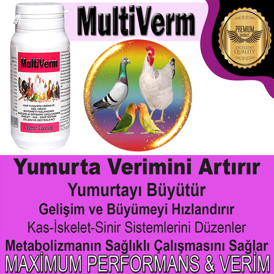Multiverm - Gelişim Büyüme Yumurta Verimi Artırma Multivitamin - Görsel 3